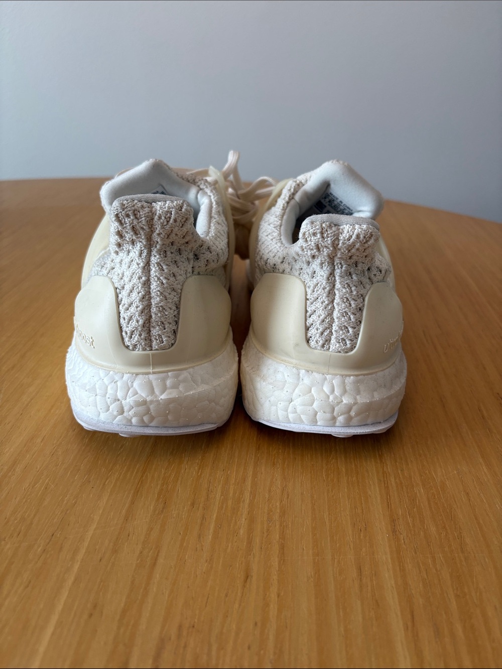 adidas Ultra Boost Knit Sneakers in Cream/White - Picture 5 of 6